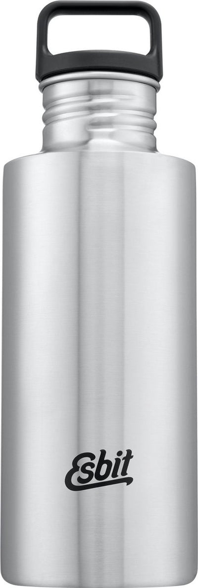 Esbit sculptor waterfles - 750ml - zilver - rvs drinkfles - lusdop