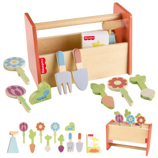Fisher price hout tuin gereedschap | 2 stuks