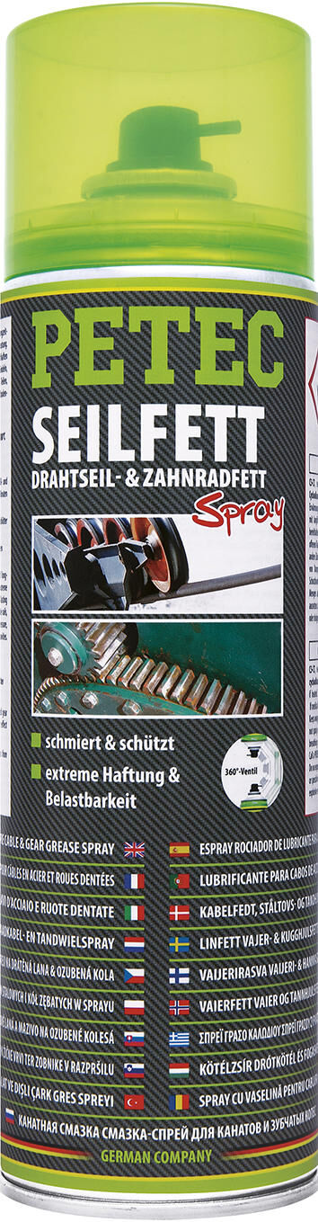 Petec haftschmiermittel seilfett rope grease spray 500 ml