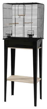 Zolux Vogelkooi chic loft met meubel zwart - afbeelding 1