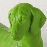 Boltze home figuur tekkel wuffy groen 38x18x24cm polyresin - afbeelding 2