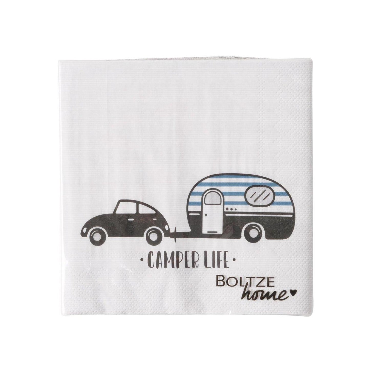 Boltze home servetten camper 16,5x16,5x3cm 2 assorti