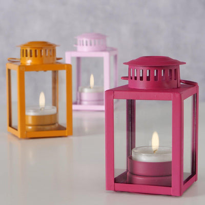 Boltze home lantaarn kimba 6x6x10,5cm 3 assorti
