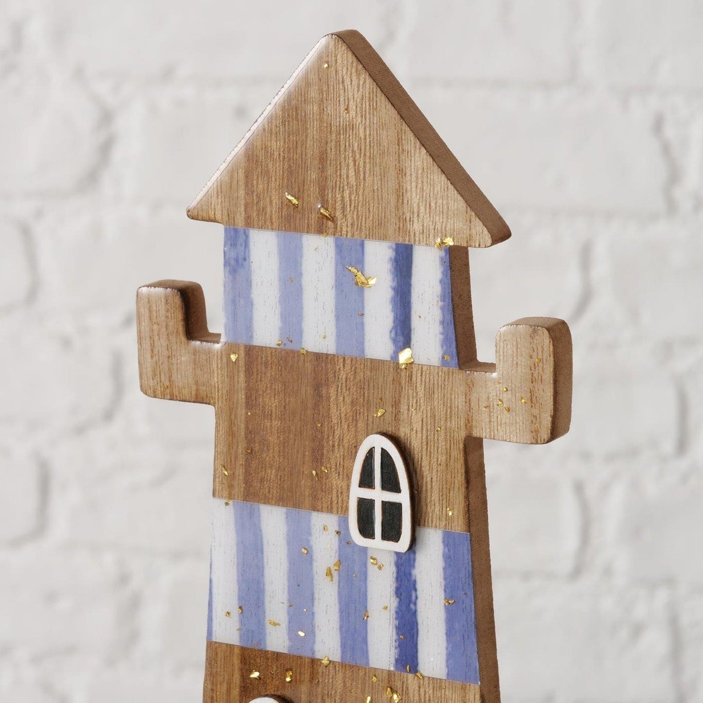 Boltze home decoratieve standaard vuurtoren konnie 12x5x31cm 2 assorti