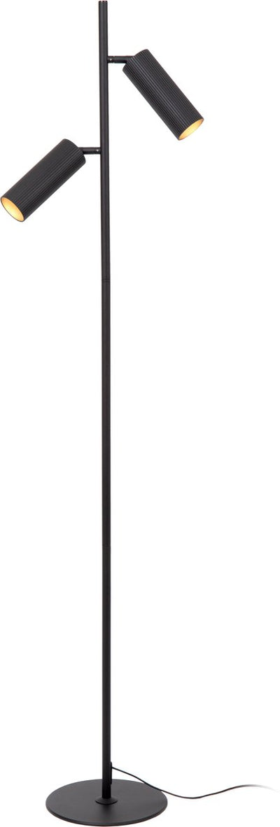 Lucide clubs - vloerlamp - 2xgu10 - zwart