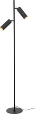 Lucide clubs - vloerlamp - 2xgu10 - zwart