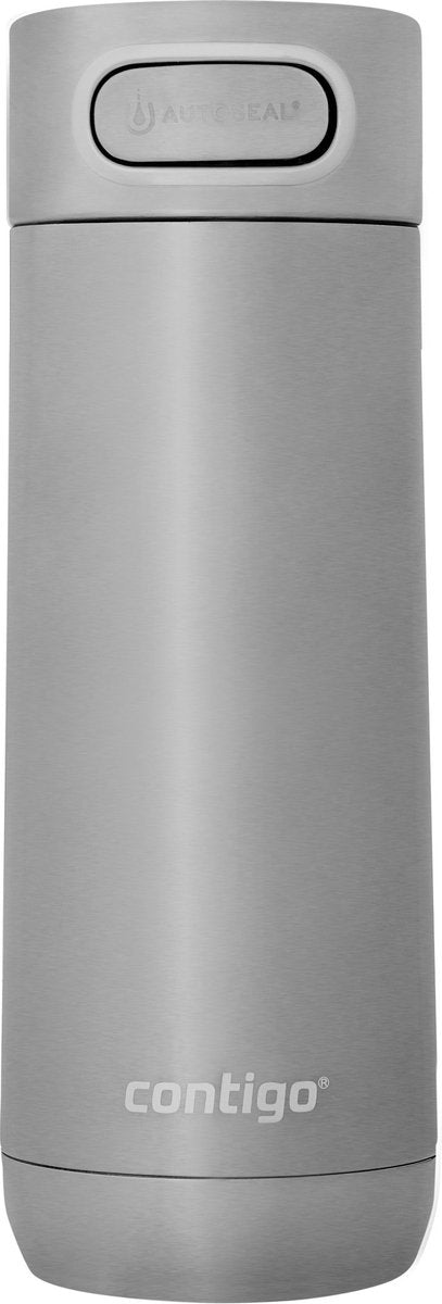 Contigo luxe autoseal thermosbeker, roestvrijstalen beker-to-go, isoleerfles, lekvrije beker, vaatwasserbestendig, koffiebeker met easy-clean-deksel, bpa-vrij, 470 ml | stainless steel