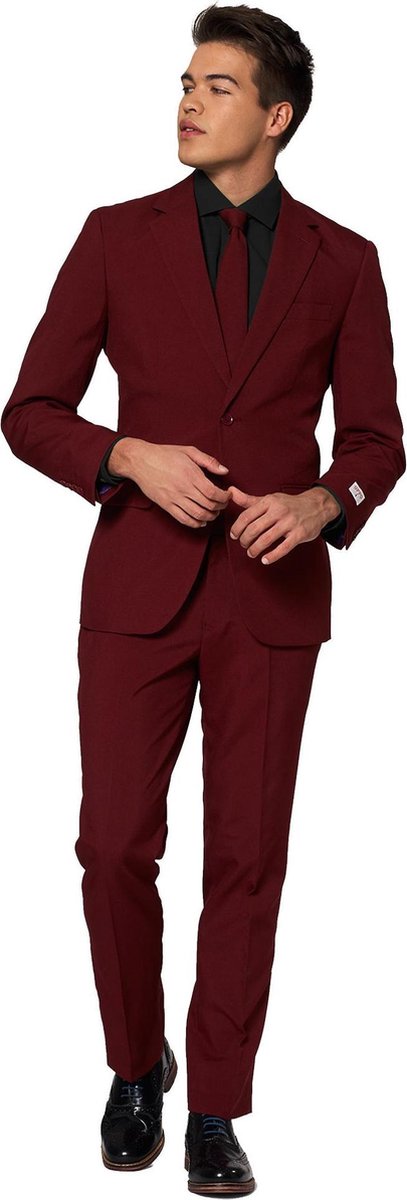 Opposuits blazing burgundy - heren pak - bordeaux rood - maat 54