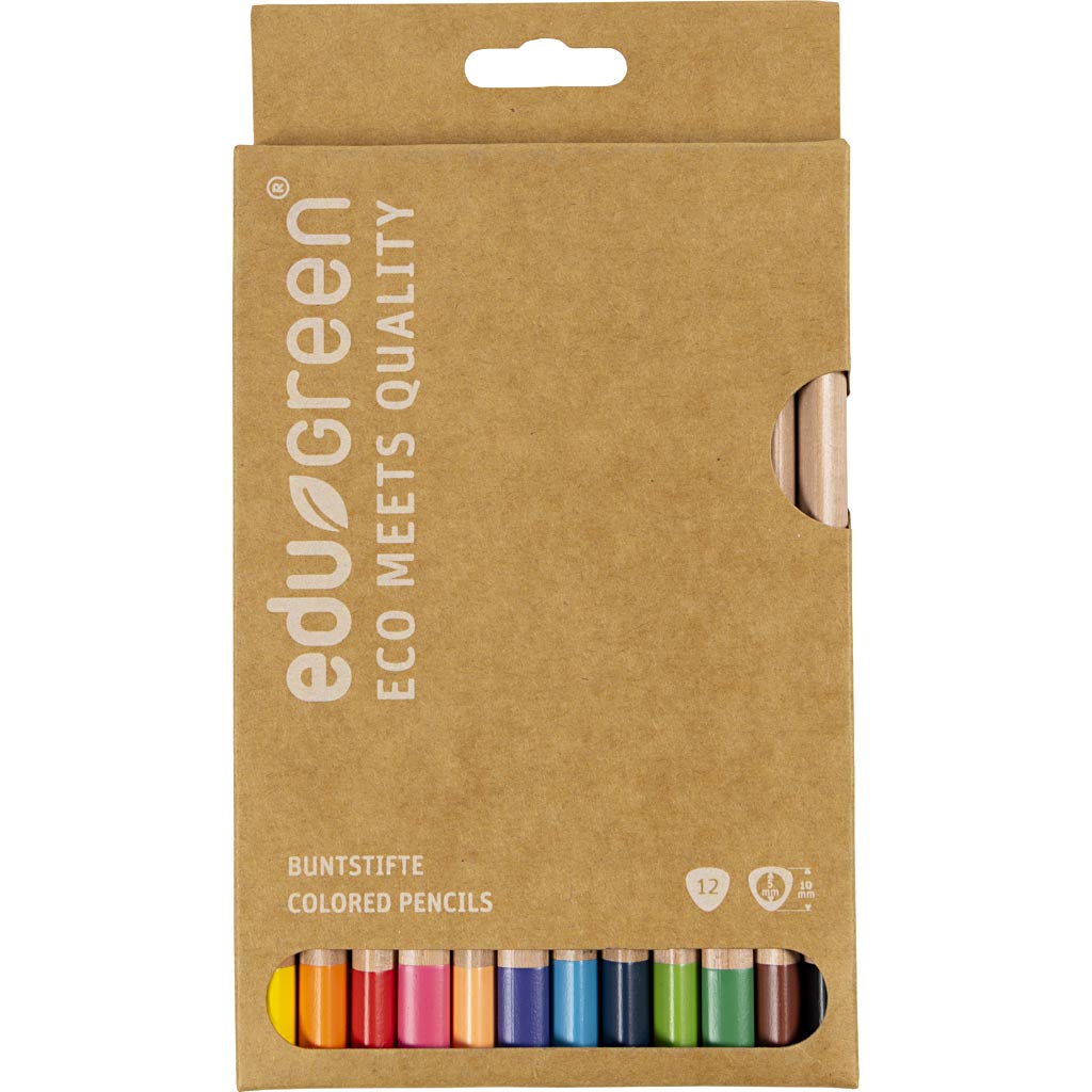 Http: www.cchobby.nl edugreen-jumbo-kleurpotloden-dikte-10-mm-vulling-5-mm-diverse-kleuren-12-stuk-1-doos