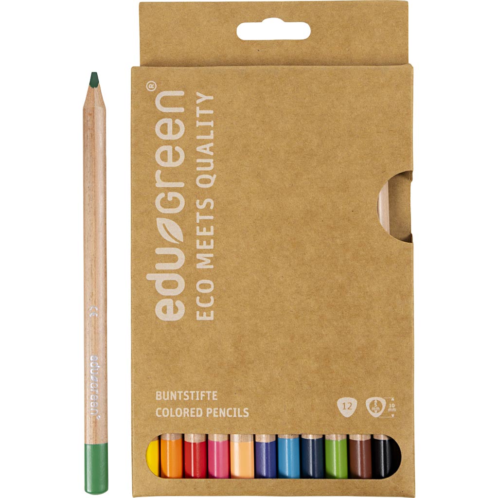 Http: www.cchobby.nl edugreen-jumbo-kleurpotloden-dikte-10-mm-vulling-5-mm-diverse-kleuren-12-stuk-1-doos