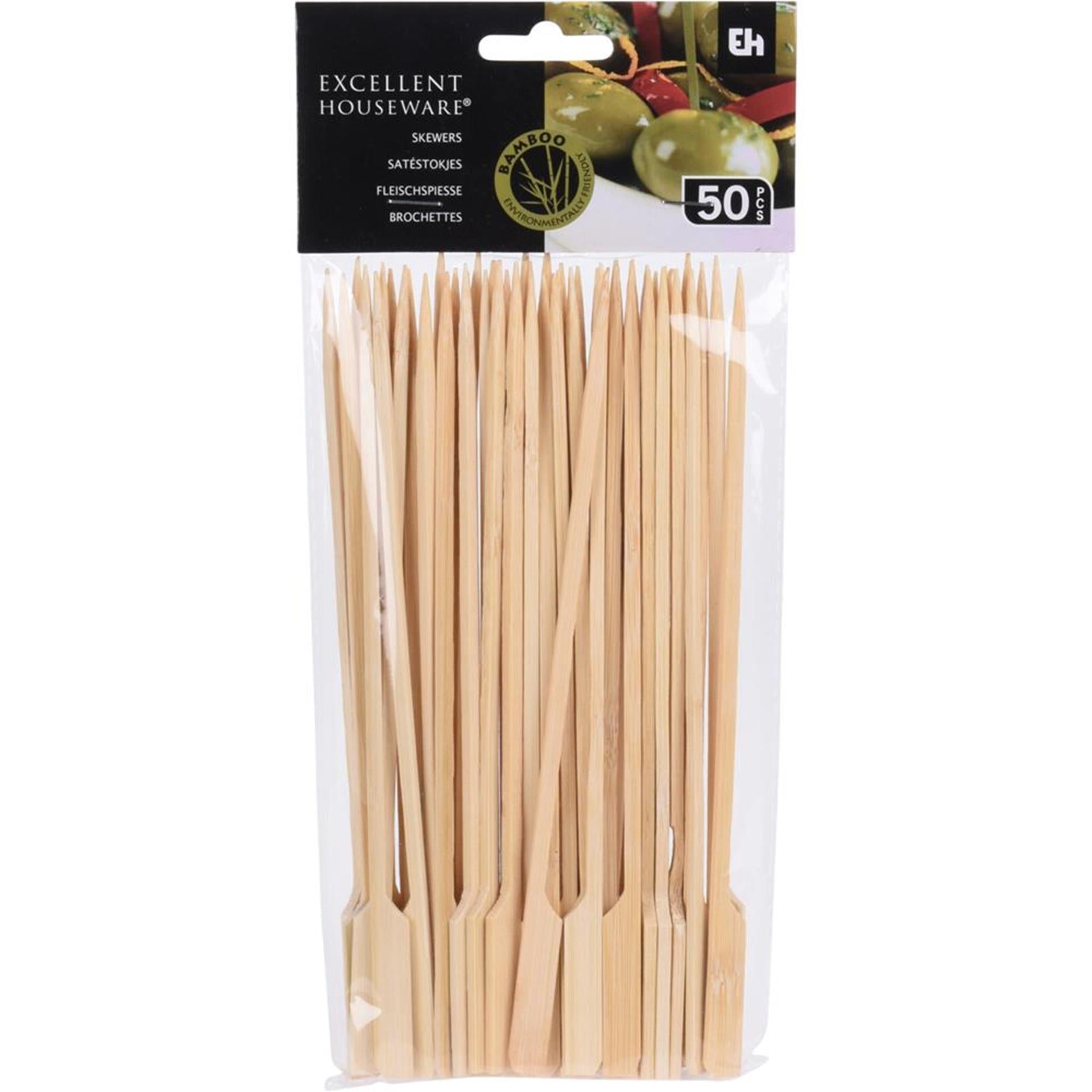 Excellent houseware satestokjes bamboe 50-delig 20cm