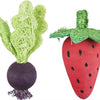 Trixie speelbal set biet aardbei hout loofah
