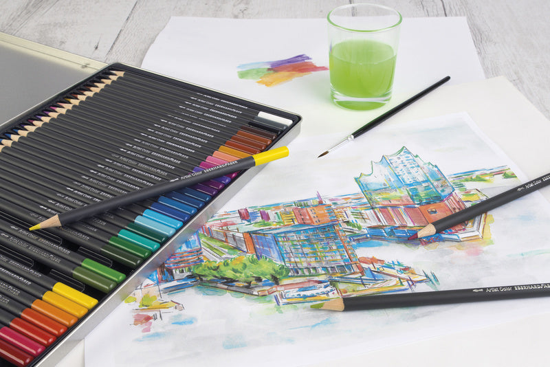 Eberhard faber aquarelpotlood - artist color - 36 stuks - metaaletui - ef-516036