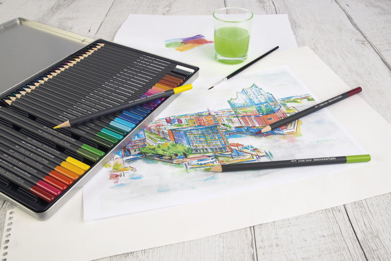 Eberhard faber aquarelpotlood - artist color - 36 stuks - metaaletui - ef-516036
