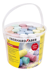 Eberhard faber ef-526520 stoepkrijt glitter 20 stuks in emmer - afbeelding 1