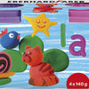 Eberhard faber ef-572510 kinderklei in beker,140gr oranje, roze, groen, paars