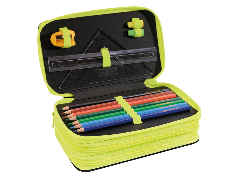 Eberhard faber etui - gevuld - 36 delig - 3 laags - race auto - ef-577571