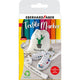 Eberhard faber textielmarkers - 8 stuks - in plastic etui - 4 sjablonen - ef-578208