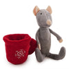 Rosewood muis in theekopje pluche