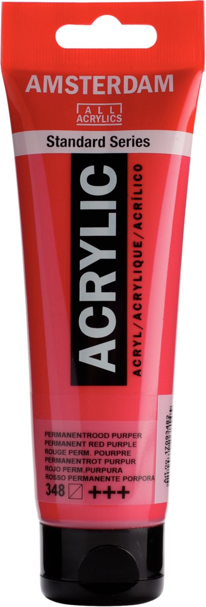Amsterdam standard series acrylverf tube 120 ml permanentrood purper 348