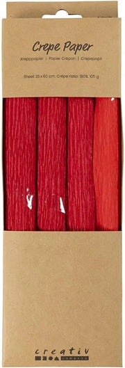 Creativ company crepepapier rood - 4st. - afbeelding 1