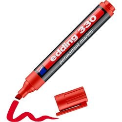Permanente marker edding 330 rood 1-5 mm beitelvormige punt