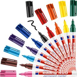 Permanent marker edding 400 breed 1mm assorti rond sneldrogend waterbestendig