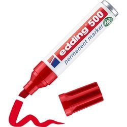 Edding permanent marker 500 ultra 2-7mm rood schuin sneldrogend waterbestendig
