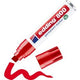 Edding 800 permanent marker – rood – 1 stift – beitel punt 4-12 mm - water en wrijfvast - voor karton, kunststof, hout, metaal, etc. - alcohol markers voor volwassenen