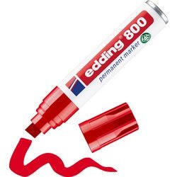 Permanent marker edding 800 ultra 4-12mm rood schuin sneldrogend waterbestendig