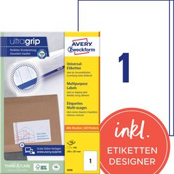 Multifunctionele etiketten avery quickpeel wit