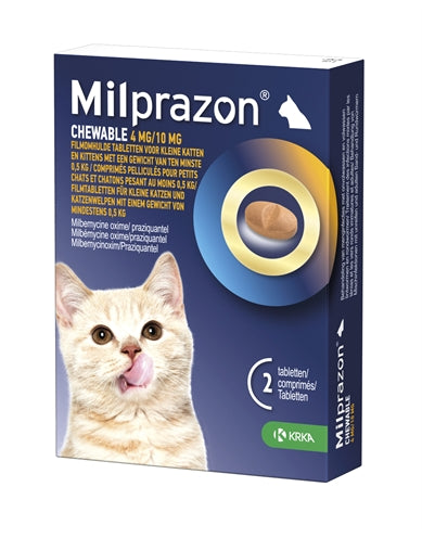 Krka Milprazon kauwtabletten ontwormingstabletten kat