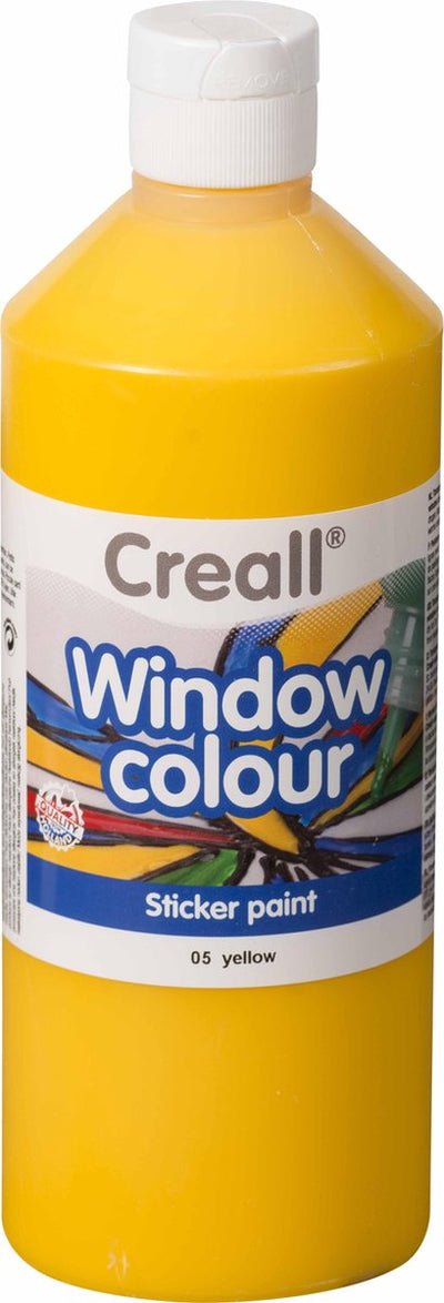 Creall raamverf geel - glasverf 500ml voor kinderen en volwassenen.