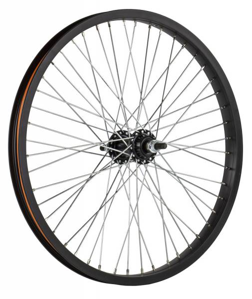 Hzb achterwiel 20 inch etrto 406 bmx freestyle 48 spaaks 10mm as zwart
