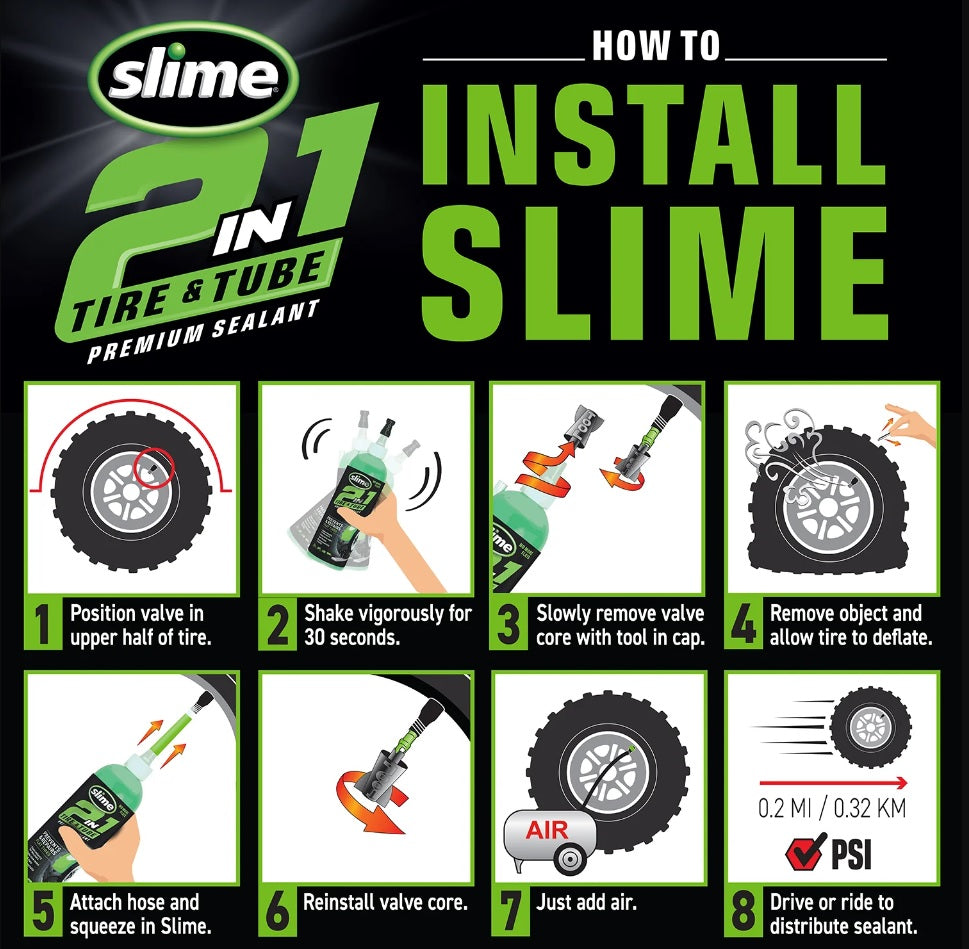 Slime 2-in-1 banden binnenbanden anti-lek middel 473 ml