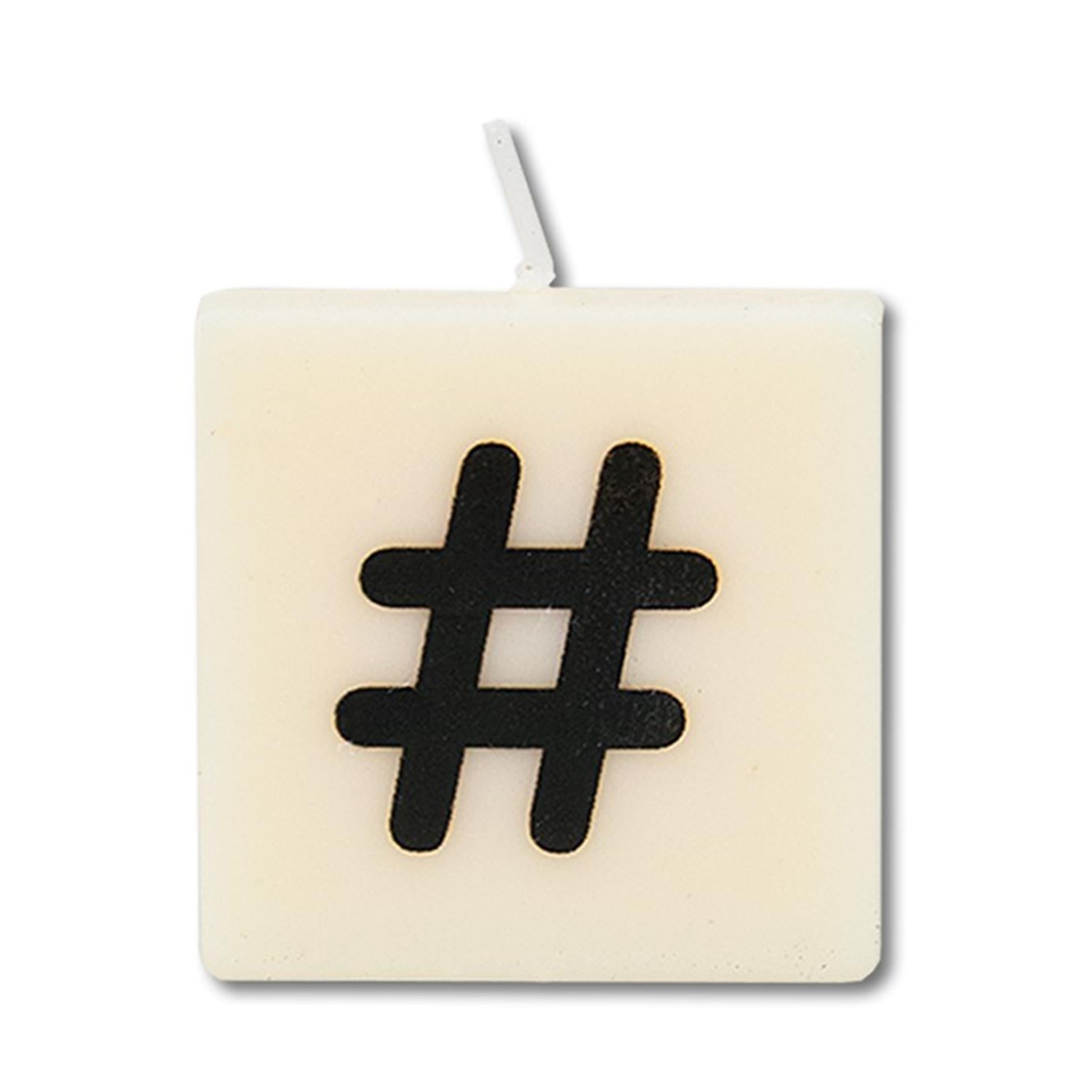 Paperdreams letter kaarsje symbool #, set van 4
