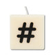 Paperdreams letter kaarsje symbool #, set van 4