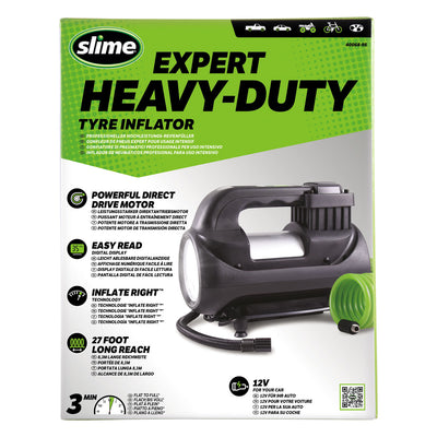 Slime expert heavy-duty 12v digitale bandenpomp compressor