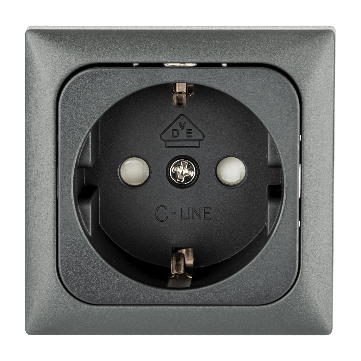 C-line wandcontactdoos camper en caravan 230 volt antraciet