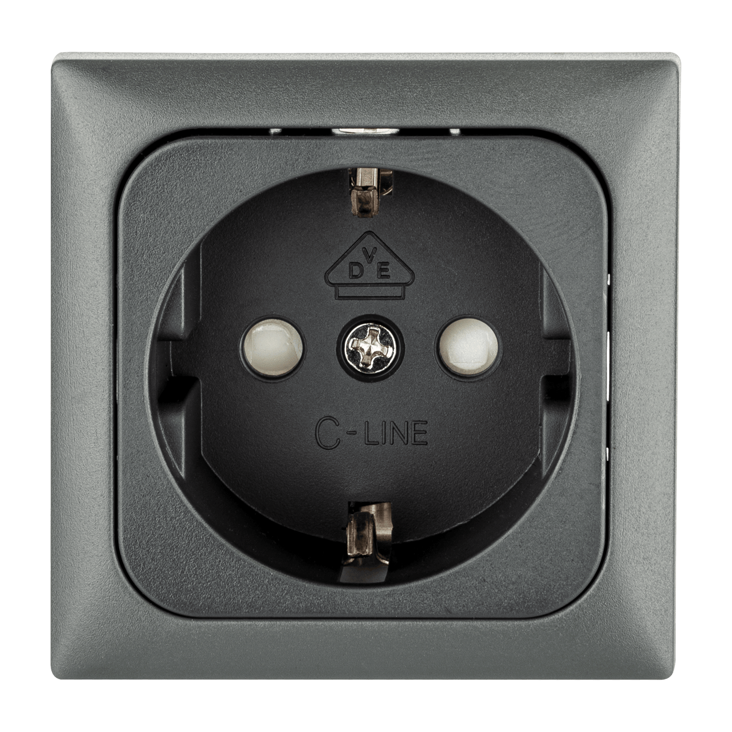 C-line wandcontactdoos camper en caravan 230 volt antraciet