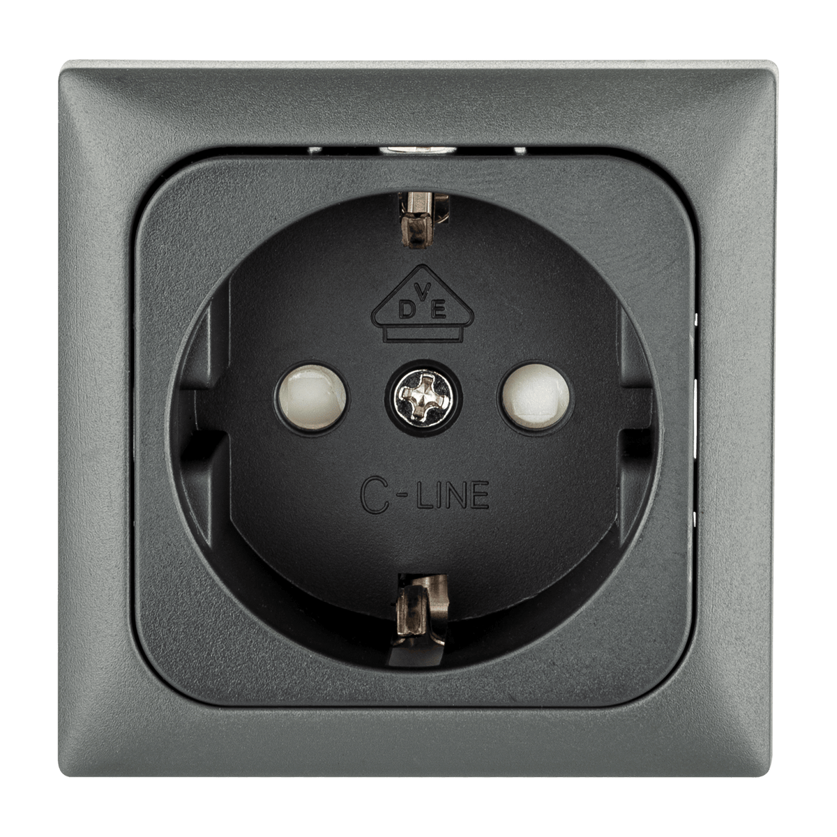 C-line wandcontactdoos camper en caravan 230 volt antraciet