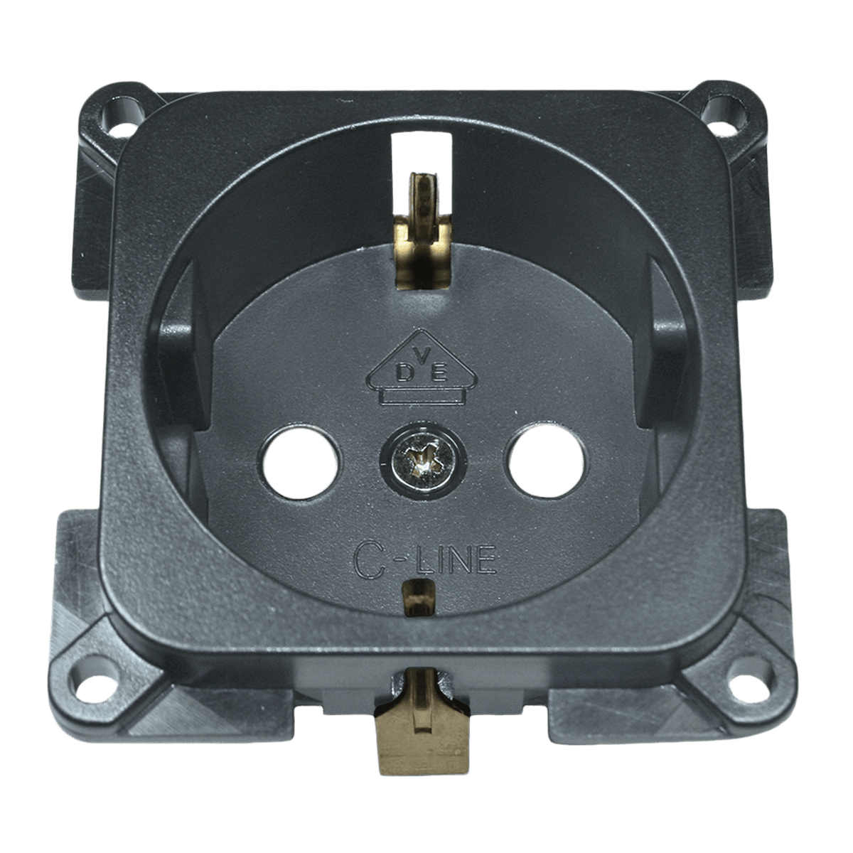 C-line wandcontactdoos camper en caravan 230 volt antraciet - verpakt