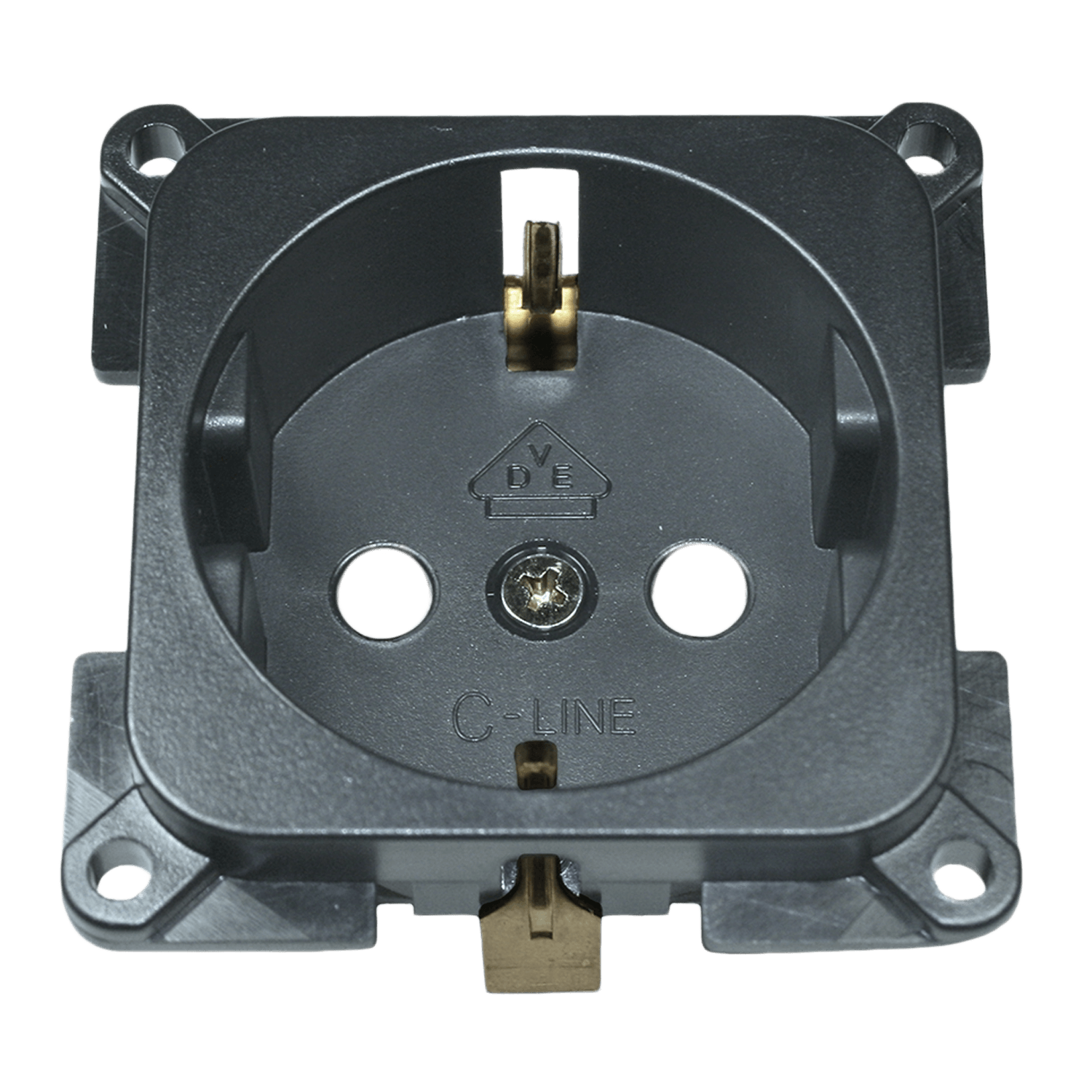 C-line wandcontactdoos camper en caravan 230 volt antraciet
