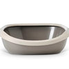 Savic kattenbak happy planet gizmo met rand mocca warmgrijs