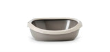 Savic kattenbak happy planet gizmo met rand mocca warmgrijs - afbeelding 3