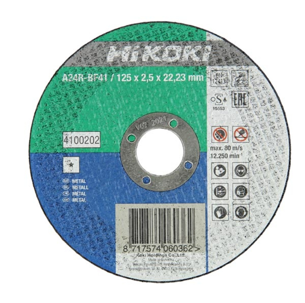 Hikoki accessoires doorslijpschijf voor metaal 150x2,5 vlak 4100203