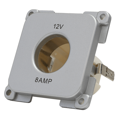 C-line 12 volt stopcontact camper en caravan zilver - verpakt