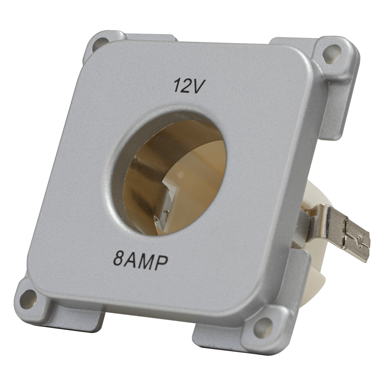 C-line 12 volt stopcontact camper en caravan zilver