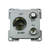 C-line 12 volt contactdoos met antenne en satelliet aansluiting grijs
