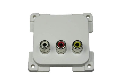 C-line video en audio contactdoos wit